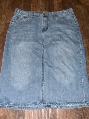 2sable Denim Midi Lightwash Skirt Nina Rossi size XL